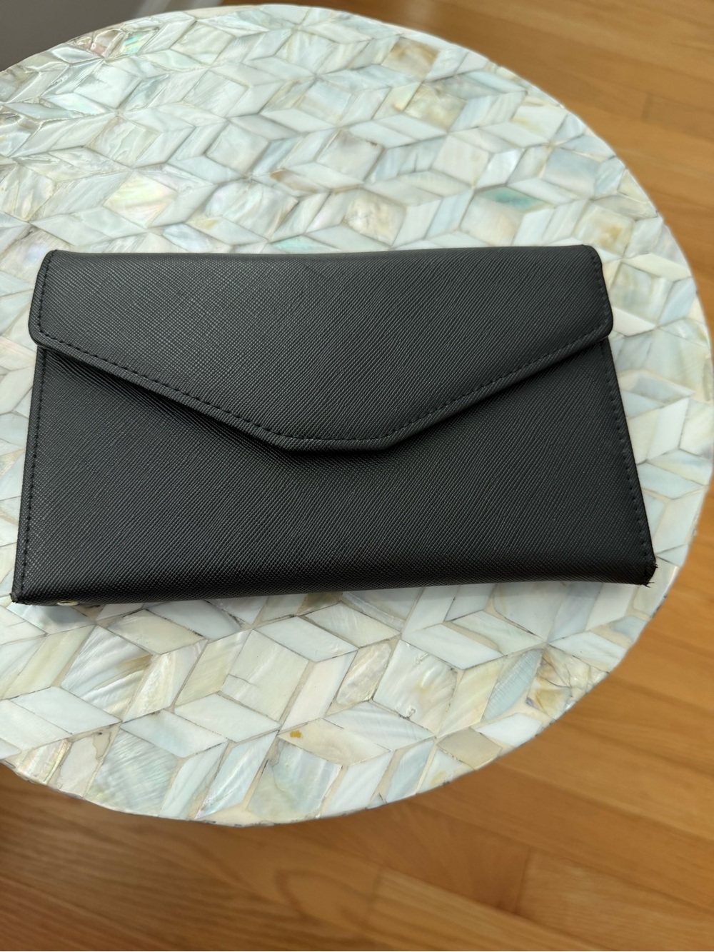 Classic Black Envelope Crossbody Wallet - Women's Bag
